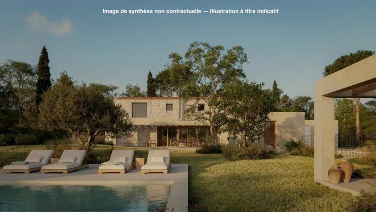 MOUGINS - AU CALME - TERRAIN CONSTRUCTIBLE AVEC PERMIS POUR 2 VILLAS