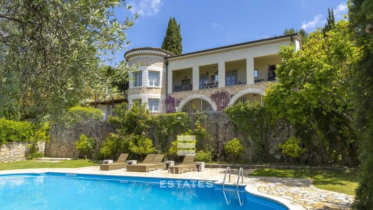 Propriété provençale en pierre 5 chambres avec vue mer - Grasse