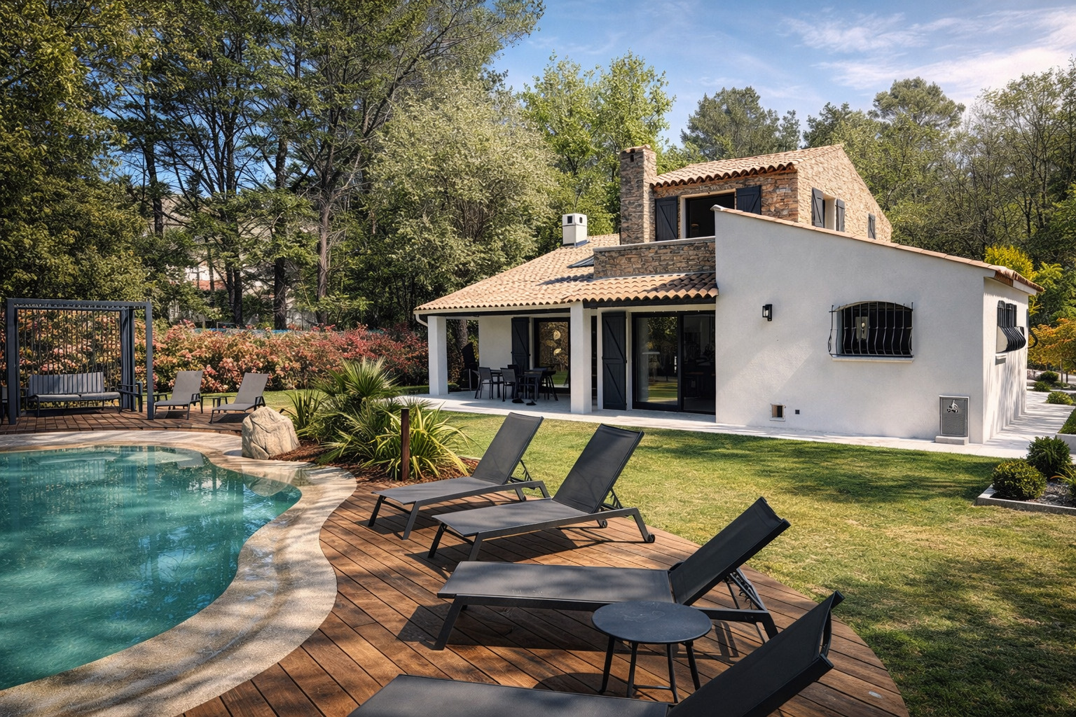 Roquefort-les-Pins – Villa rénovée de 208 m² avec piscine chauffée et jardin